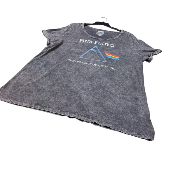 Pink Floyd Dark Side of The Moon Unisex Distressed Cuffed Sleeve Tee - Picture 7 of 10